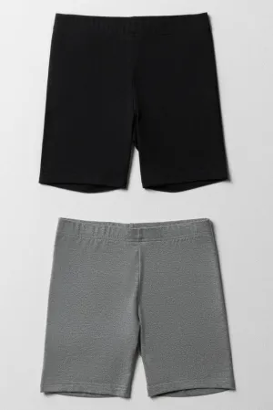 2 Pack Cycle Shorts Black & Grey