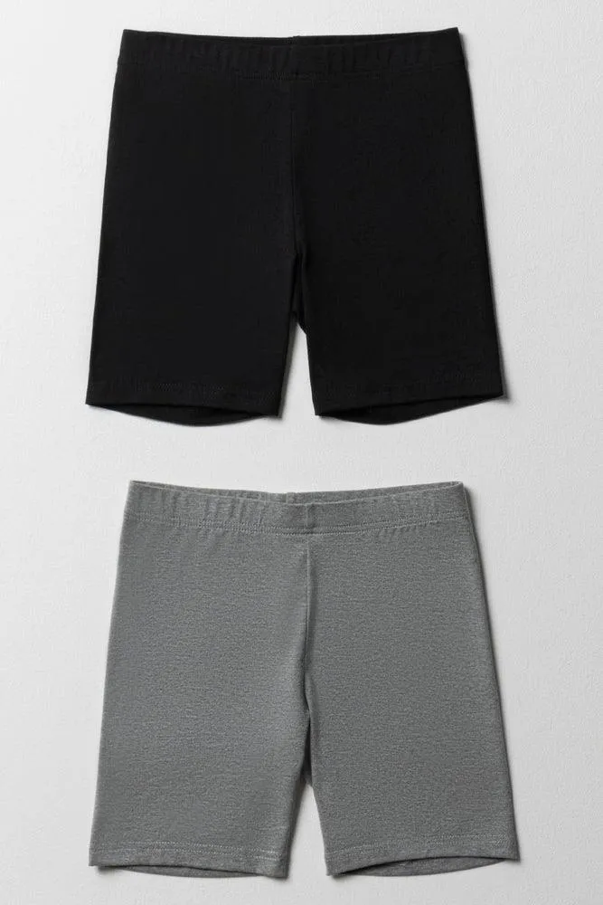 2 Pack Cycle Shorts Black & Grey