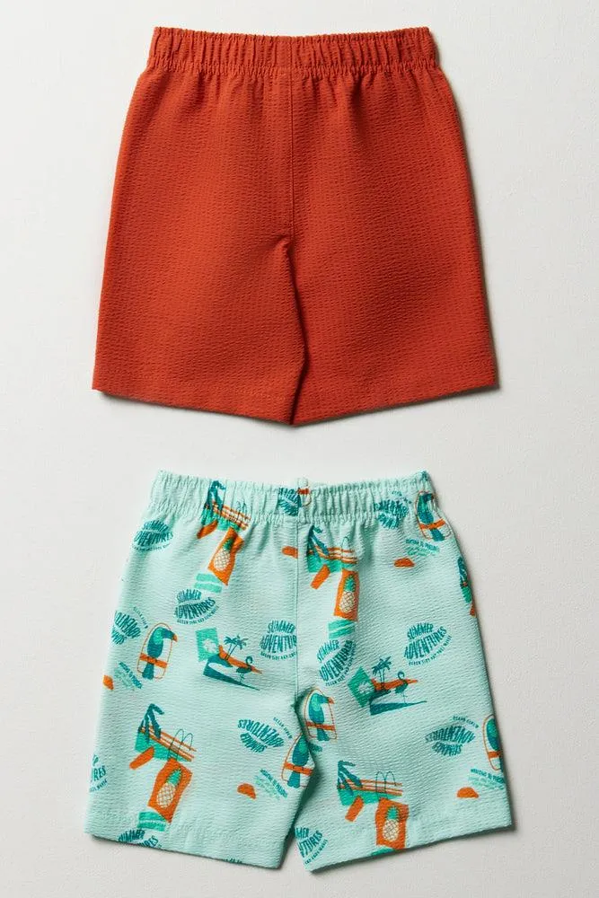 2 Pack Shorts Orange