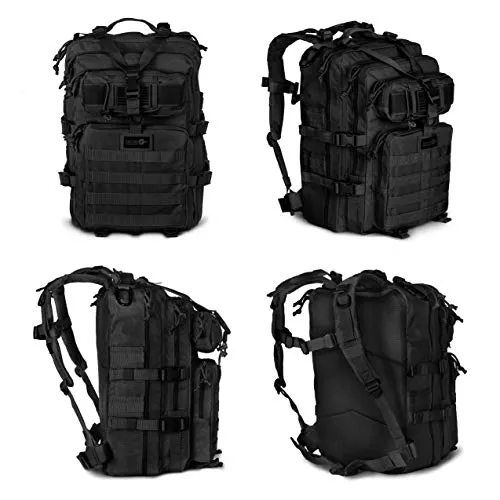 24BattlePack Tactical Backpack | 1 to 3 Day Assault Pack | Combat Veteran Owned Company |40L Bug Out Bag (Black)