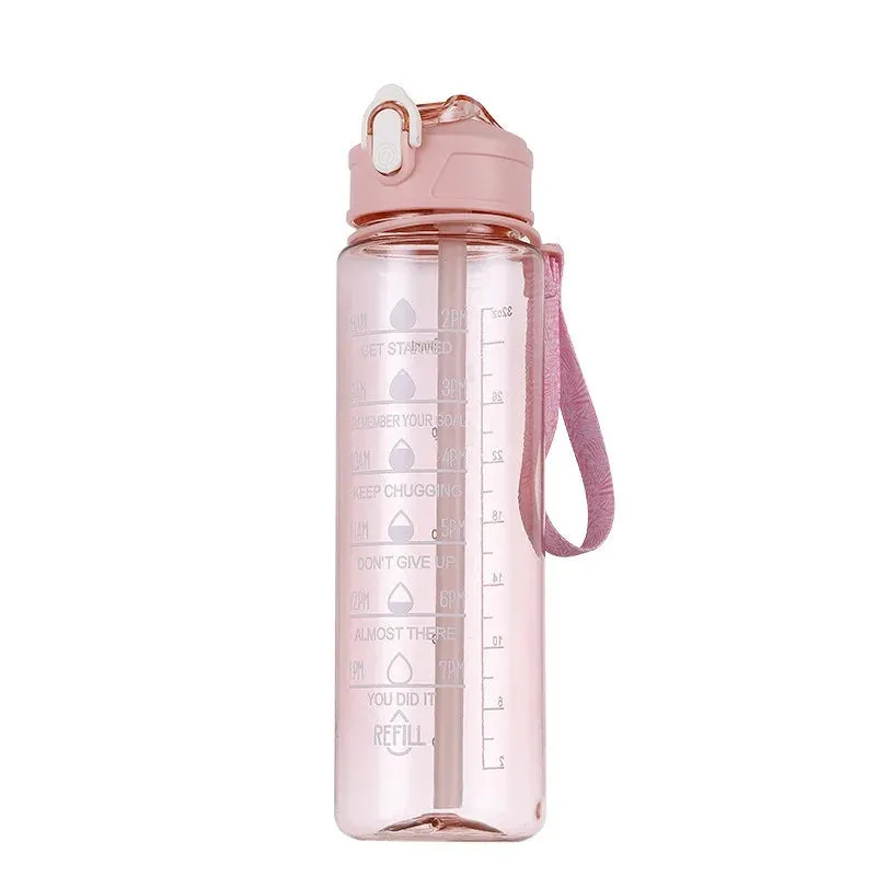 2Pc Large Capacity Water Bottle and Cup