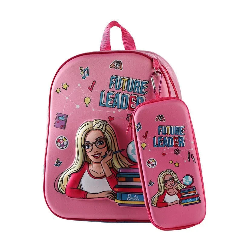 3D Kindergarten children's backpack and School Bag with Pouch