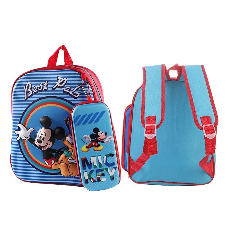 3D Kindergarten children's backpack and School Bag with Pouch