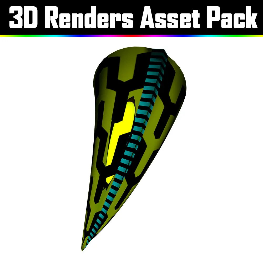 3D Render Asset Pack - Psychedelic Art Graphic Assets