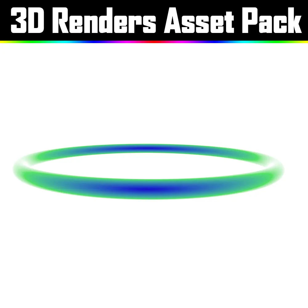 3D Render Asset Pack - Psychedelic Art Graphic Assets