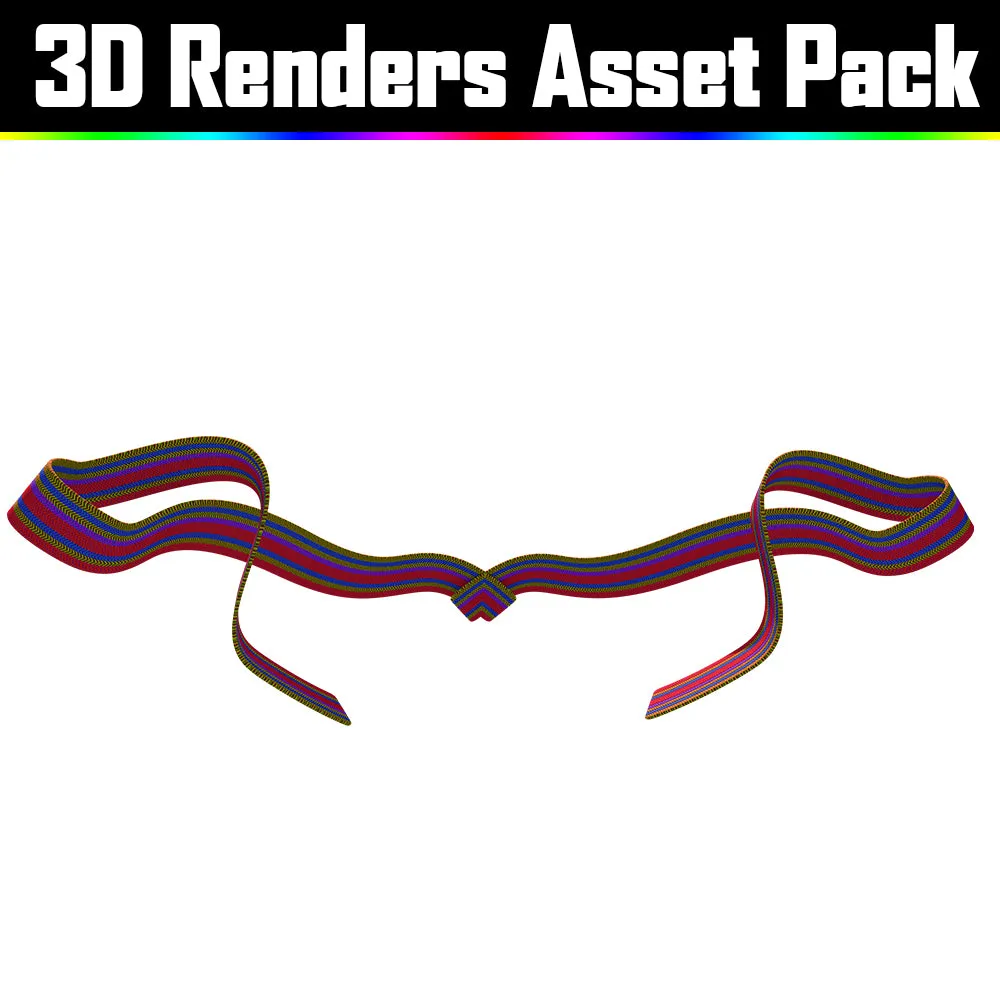 3D Render Asset Pack - Psychedelic Art Graphic Assets