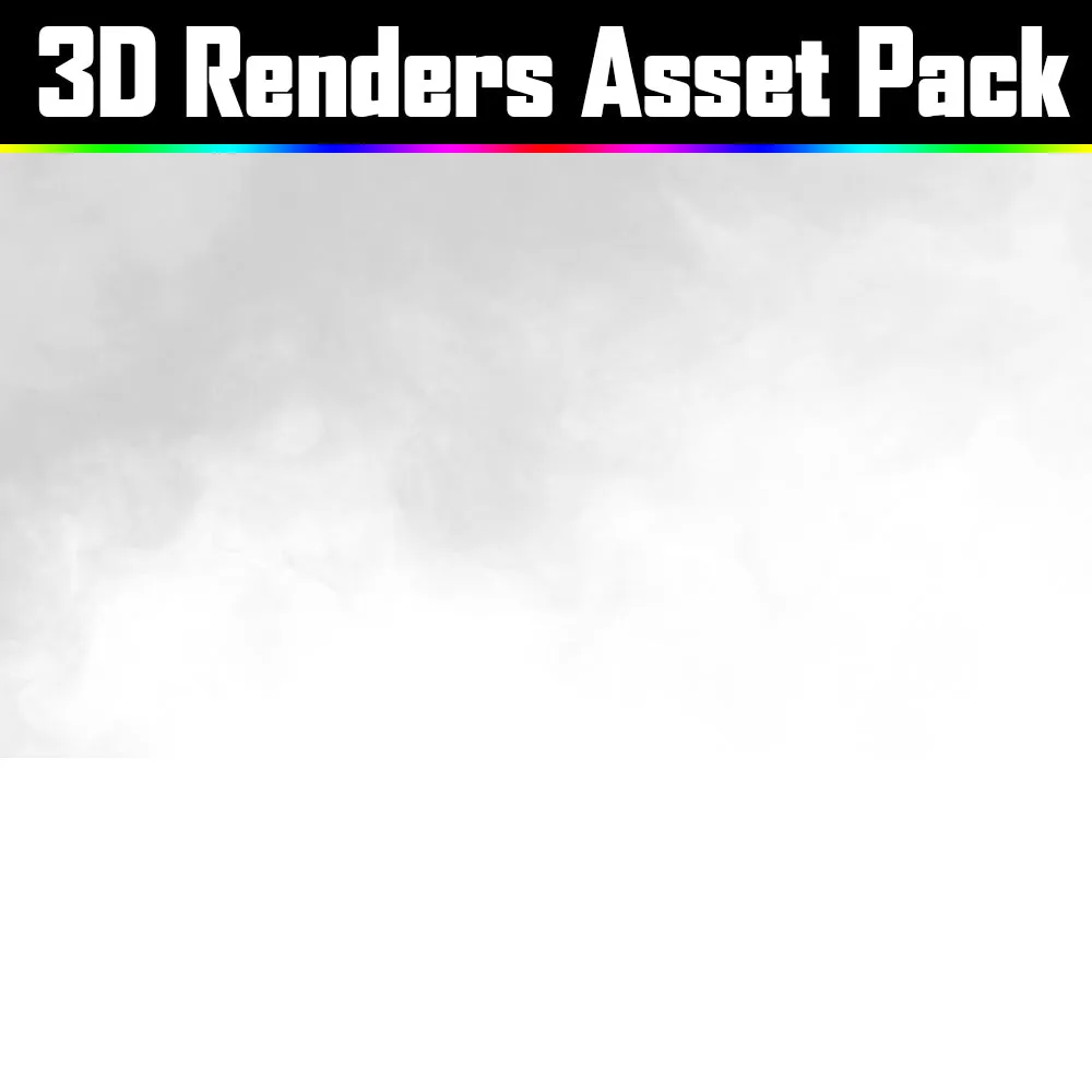 3D Render Asset Pack - Psychedelic Art Graphic Assets