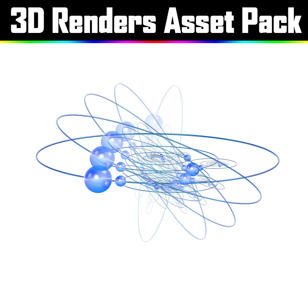 3D Render Asset Pack - Psychedelic Art Graphic Assets