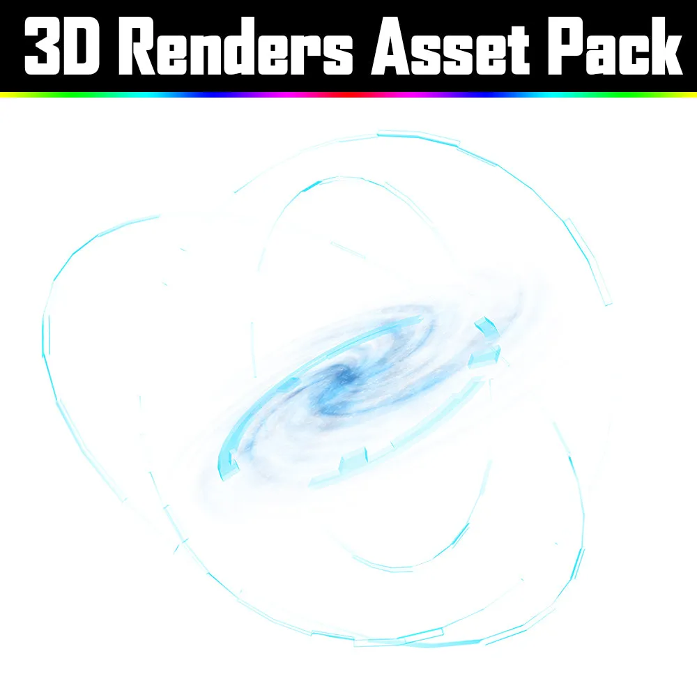 3D Render Asset Pack - Psychedelic Art Graphic Assets