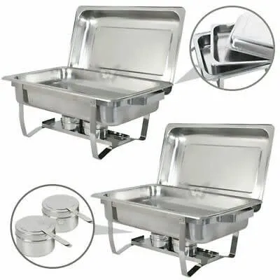 8qt Steel Chaffing Dish - Folding Stand