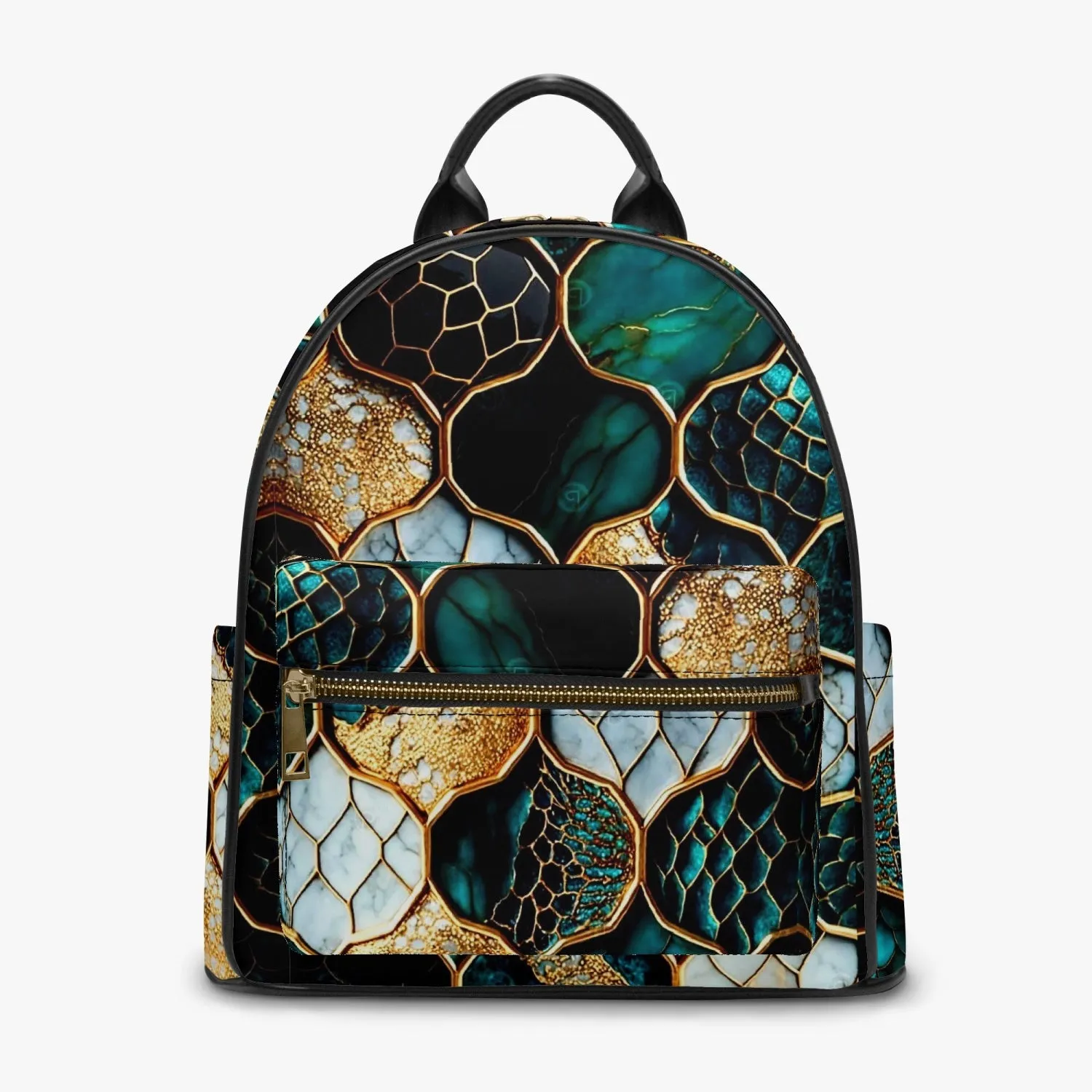 909. All Over Printed PU Backpack