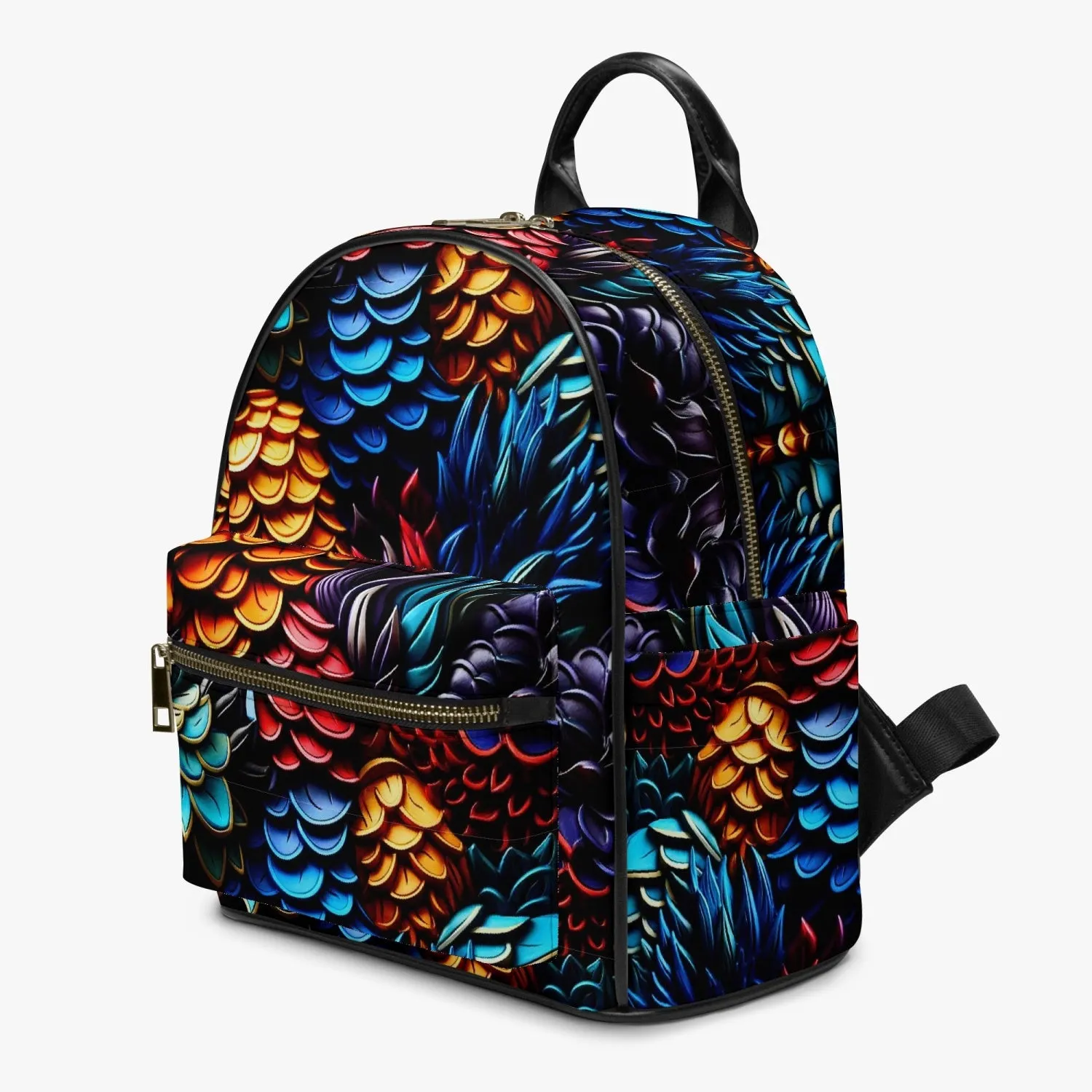 909. All Over Printed PU Backpack