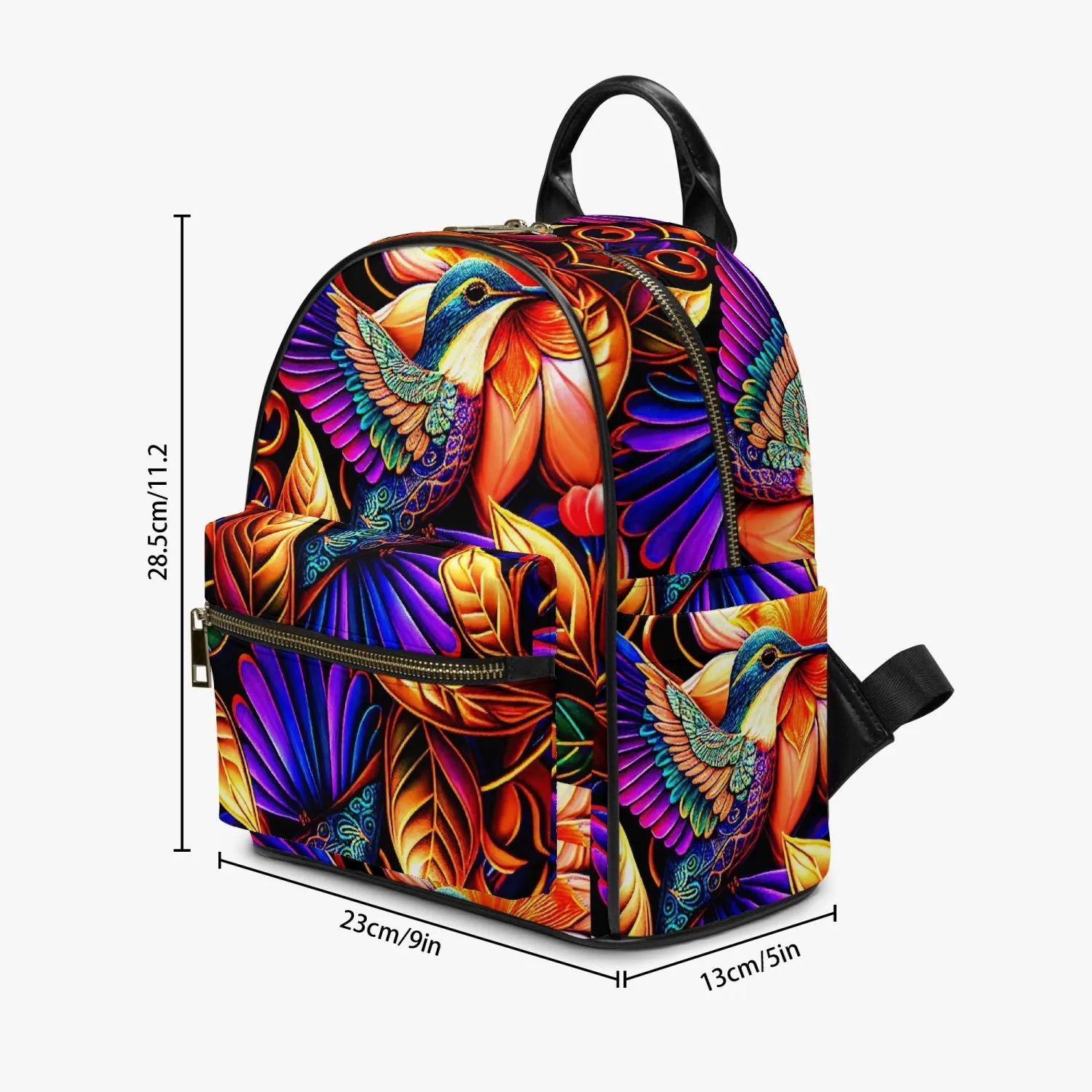 909. All Over Printed PU Backpack