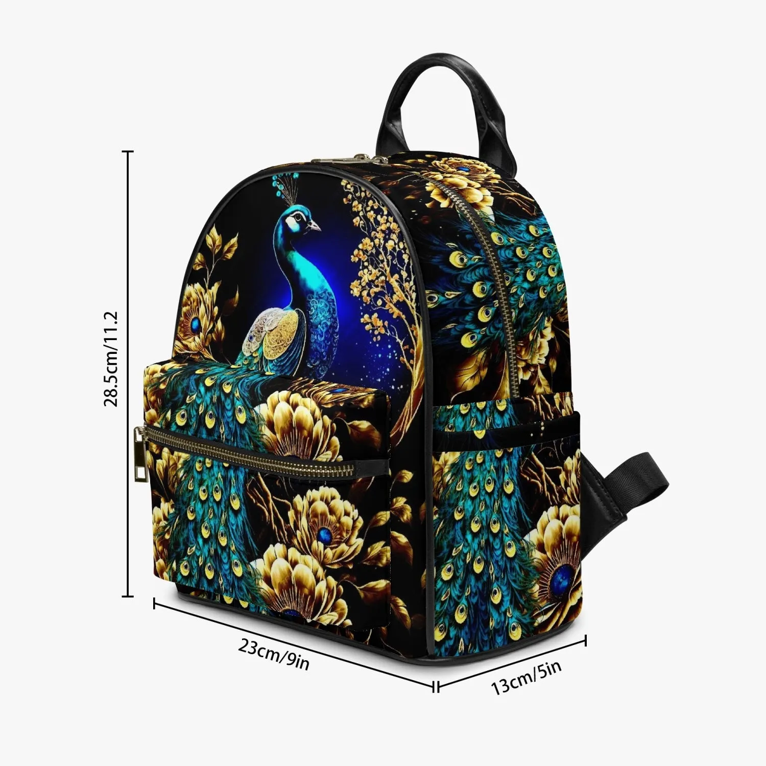 909. All Over Printed PU Backpack