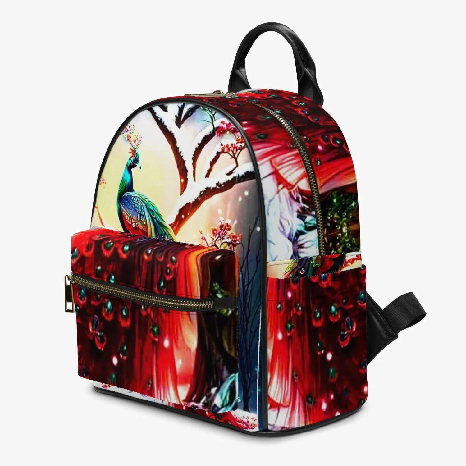 909. All Over Printed PU Backpack