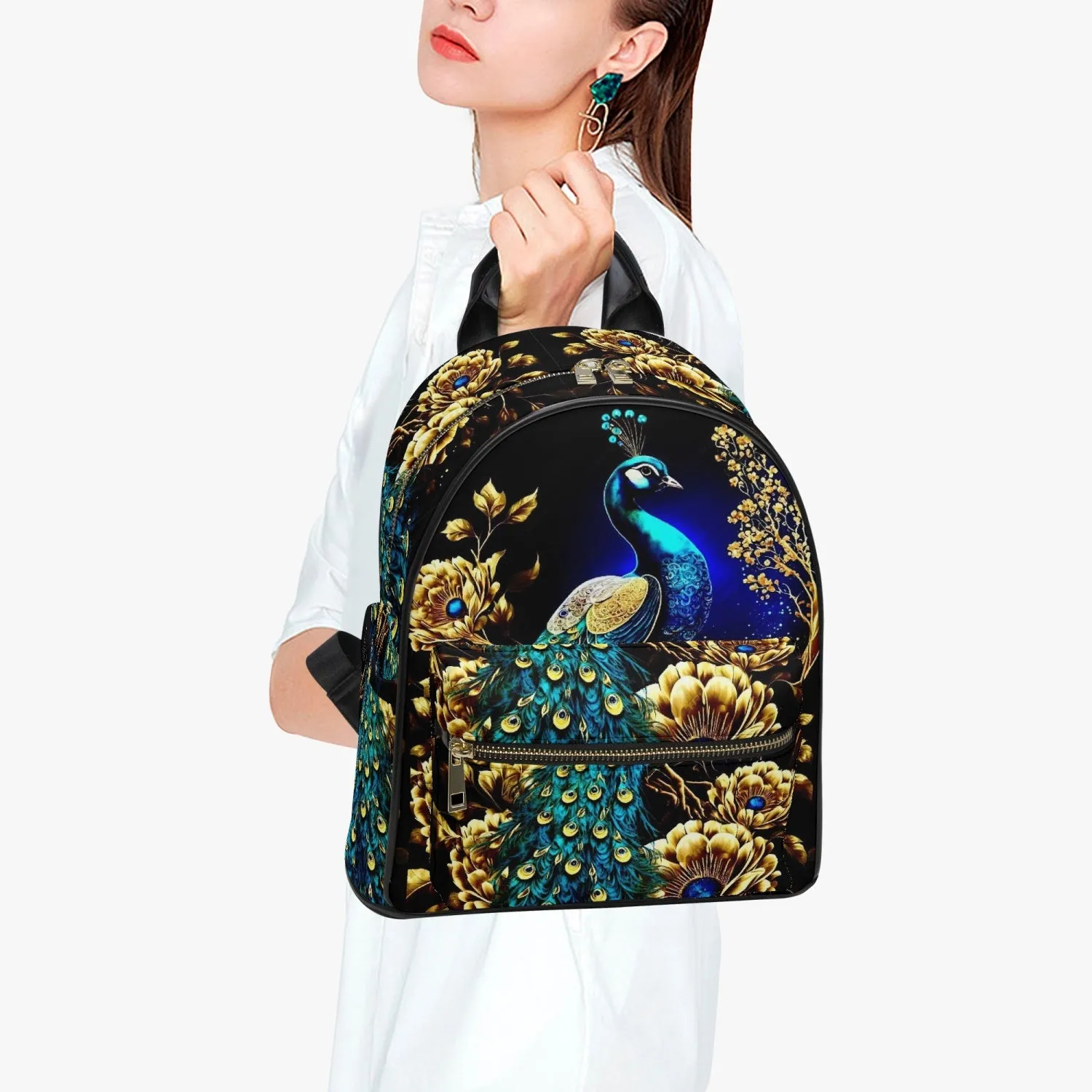 909. All Over Printed PU Backpack