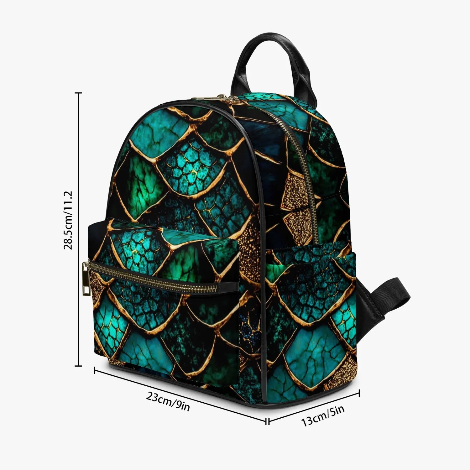 909. All Over Printed PU Backpack