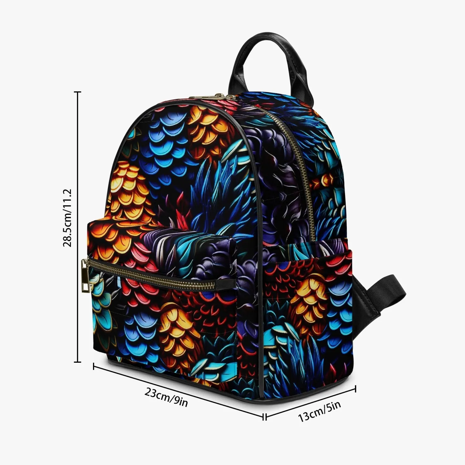 909. All Over Printed PU Backpack