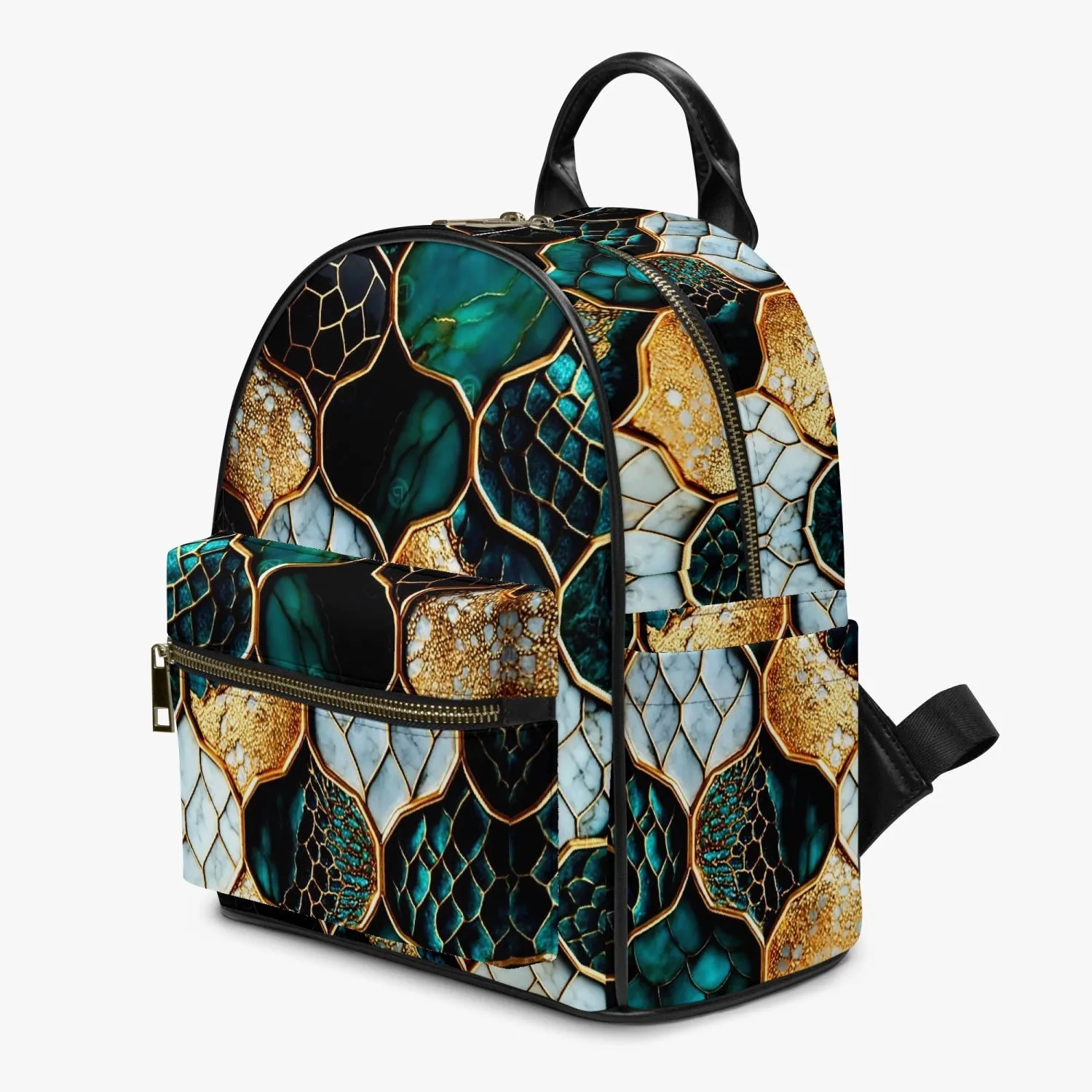 909. All Over Printed PU Backpack