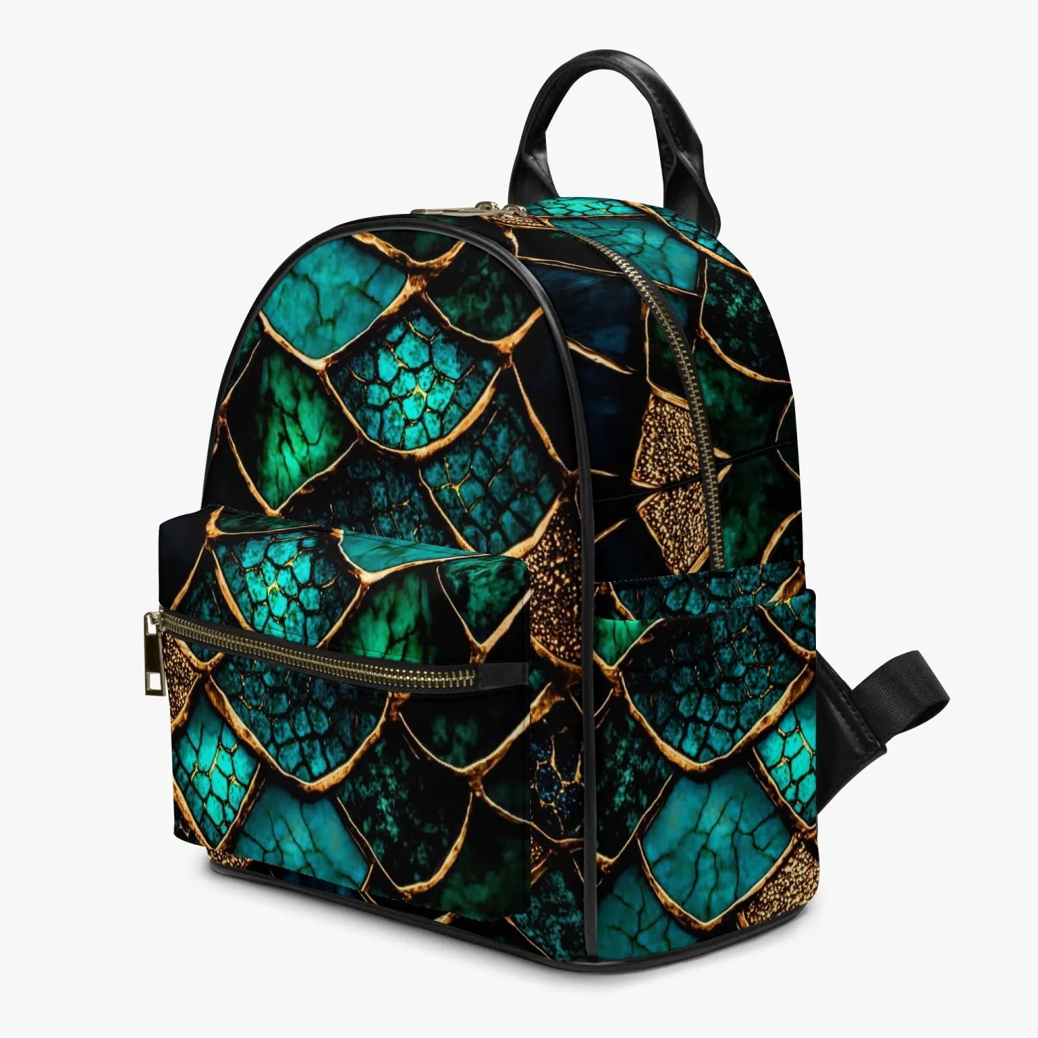 909. All Over Printed PU Backpack