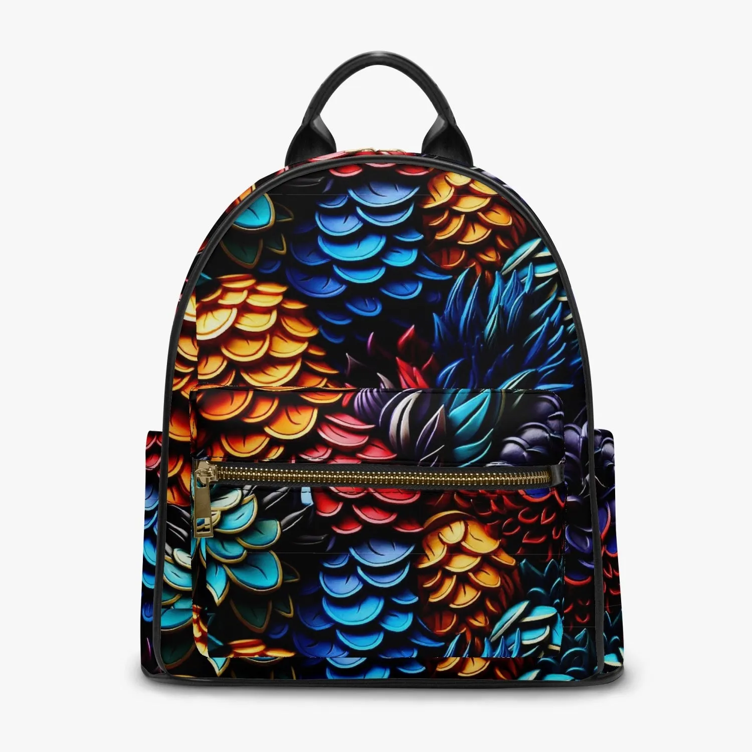 909. All Over Printed PU Backpack