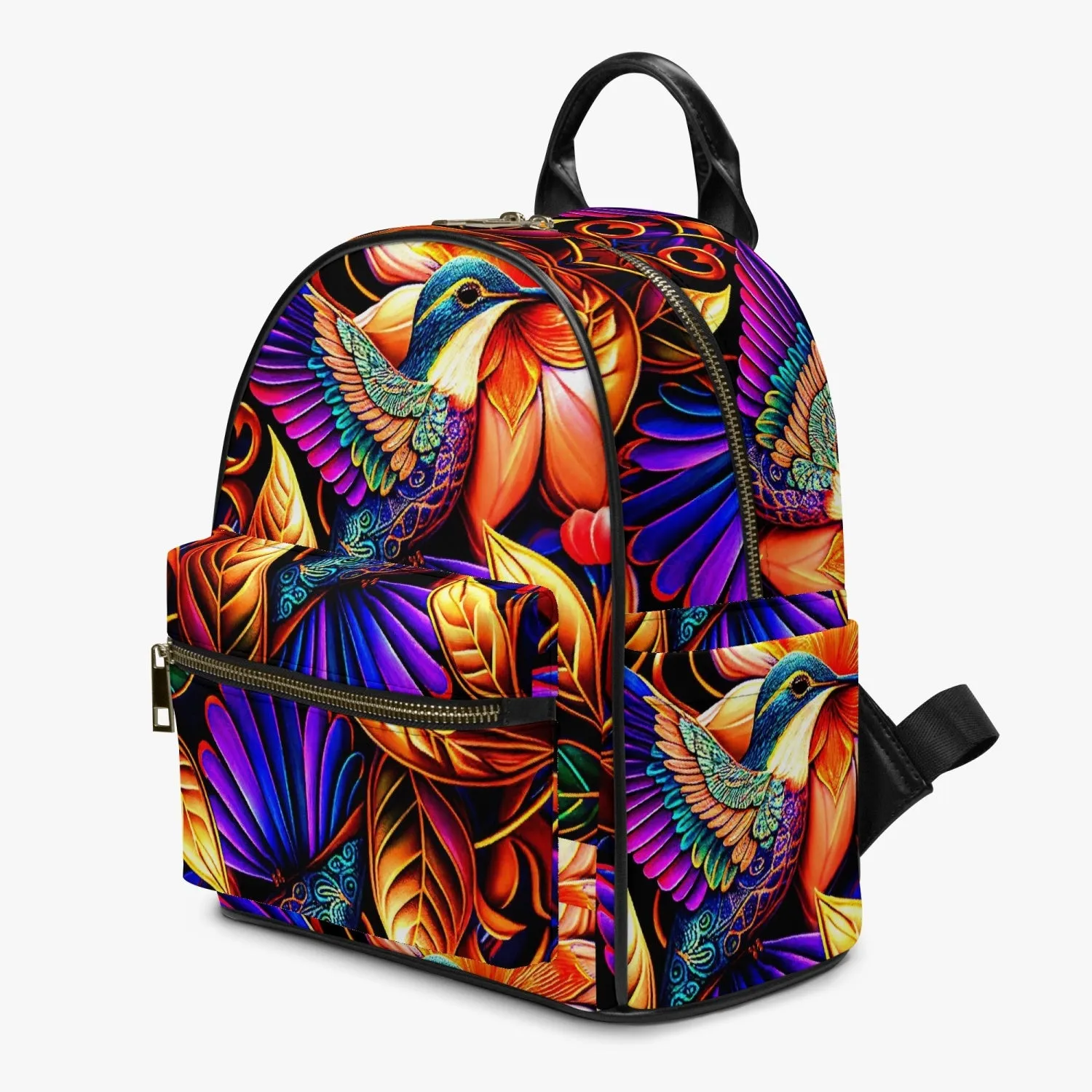 909. All Over Printed PU Backpack