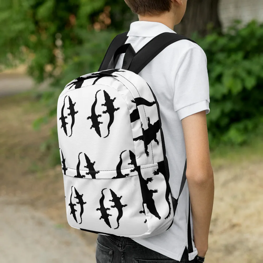 Alligator Print Backpack - Durable and Stylish for Wild Adventures