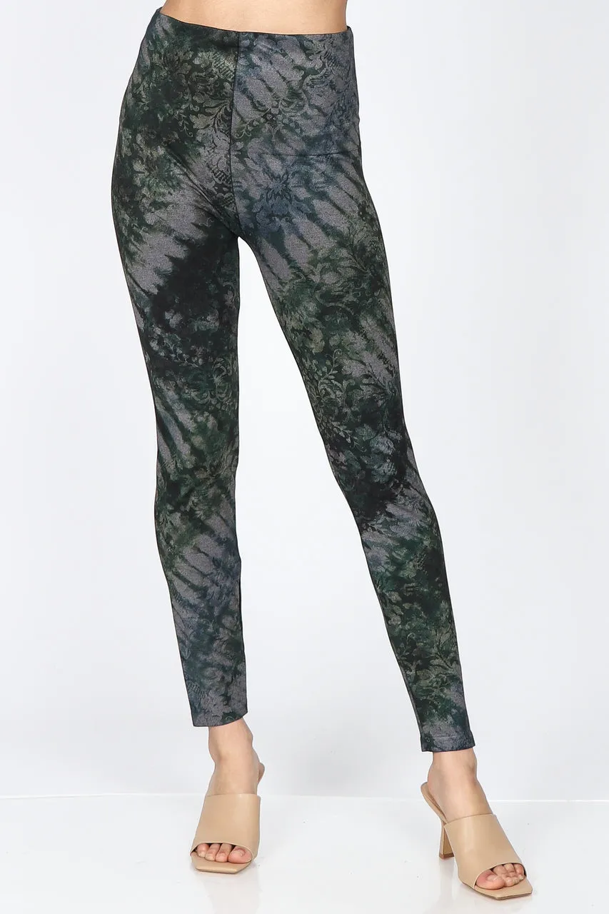 B4292CJ High Waist Full Length Legging - Mossy Green