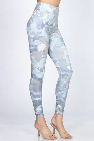 B4292EG High Waist Full Length Legging Distressed Camo