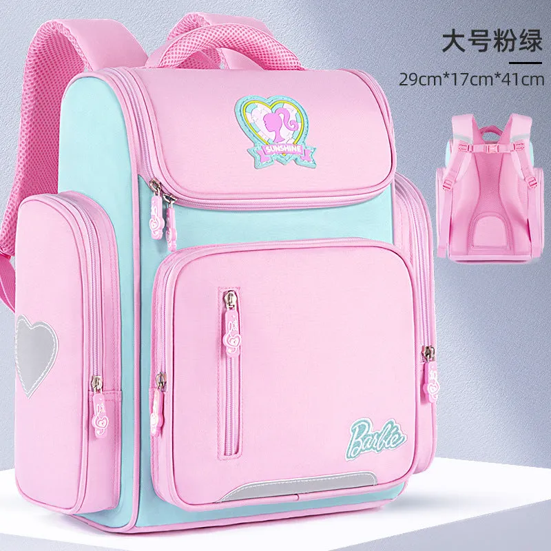 Barbie Schoolbag Schoolgirls 2021 New Style Girls Girls Ultralight Backpacks For Children In Grades 13 To 6