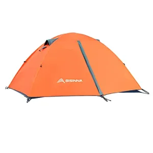 BISINNA 2 Person Camping Tent Lightweight Backpacking Tent Waterproof Windproof Two Doors Easy Setup Double Layer Outdoor Tents for Family Camping Hunting Hiking Mountaineering Travel