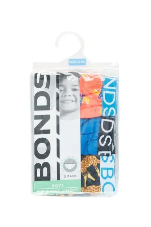 Bonds Boys My First Undie 3 Pack Brief - Super Hero Bolt Small Slay Red