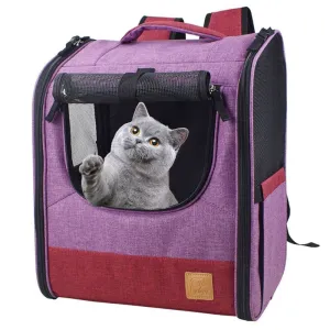 Cat Carrier Backpack Two-Sided Entry Dog Backpack Carriers for Small Cats Dogs Puppy Support for Travel Hiking Outdoor Use