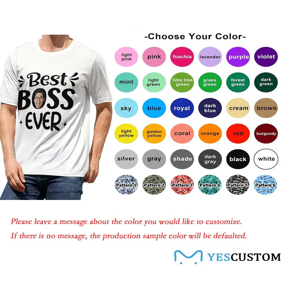 Custom Boss Face Hat  Best Boss Ever Photo Shirt and Personalized Duffel Bag for Company for Team Building for Business