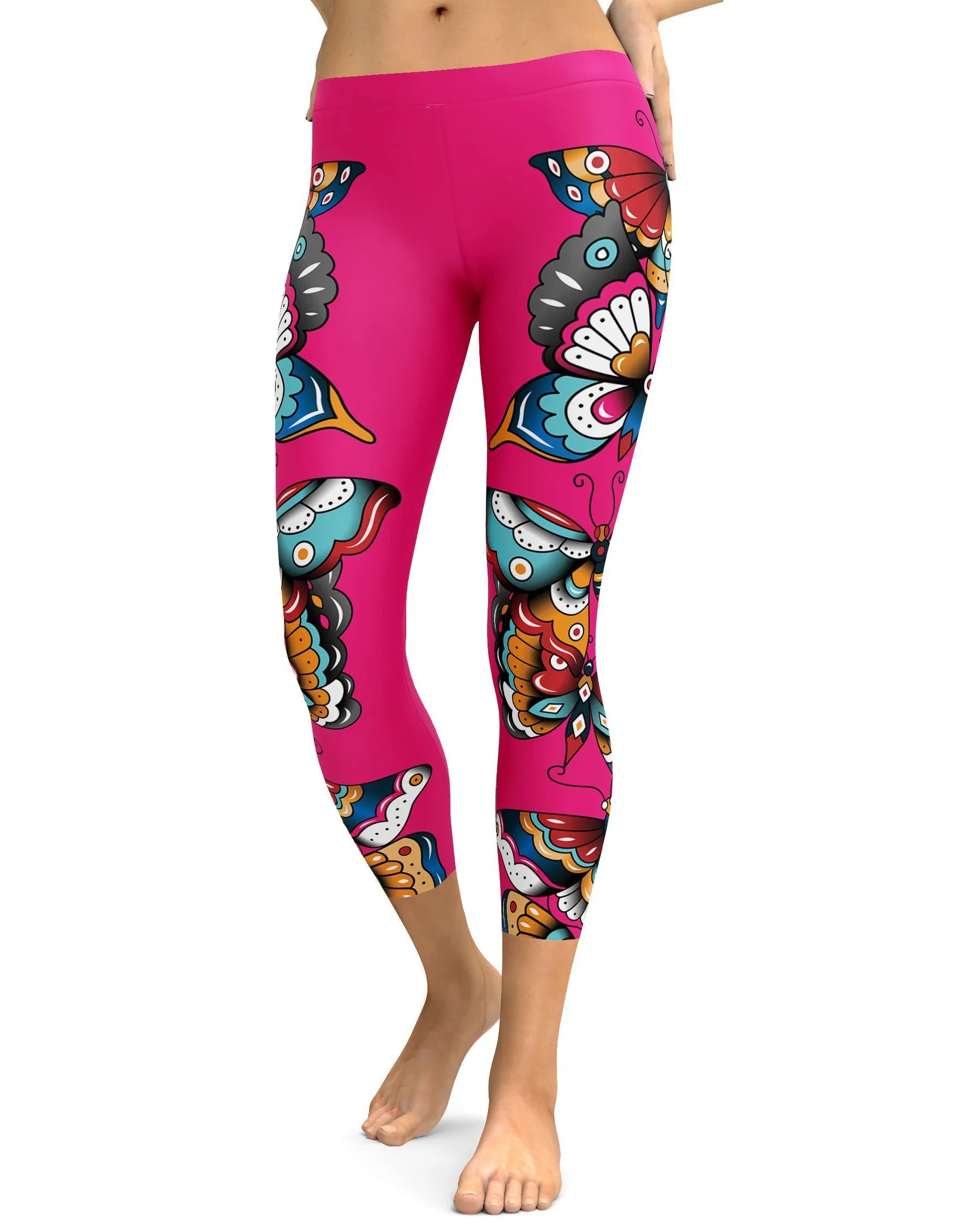 Day of the Dead - Butterflies Capris