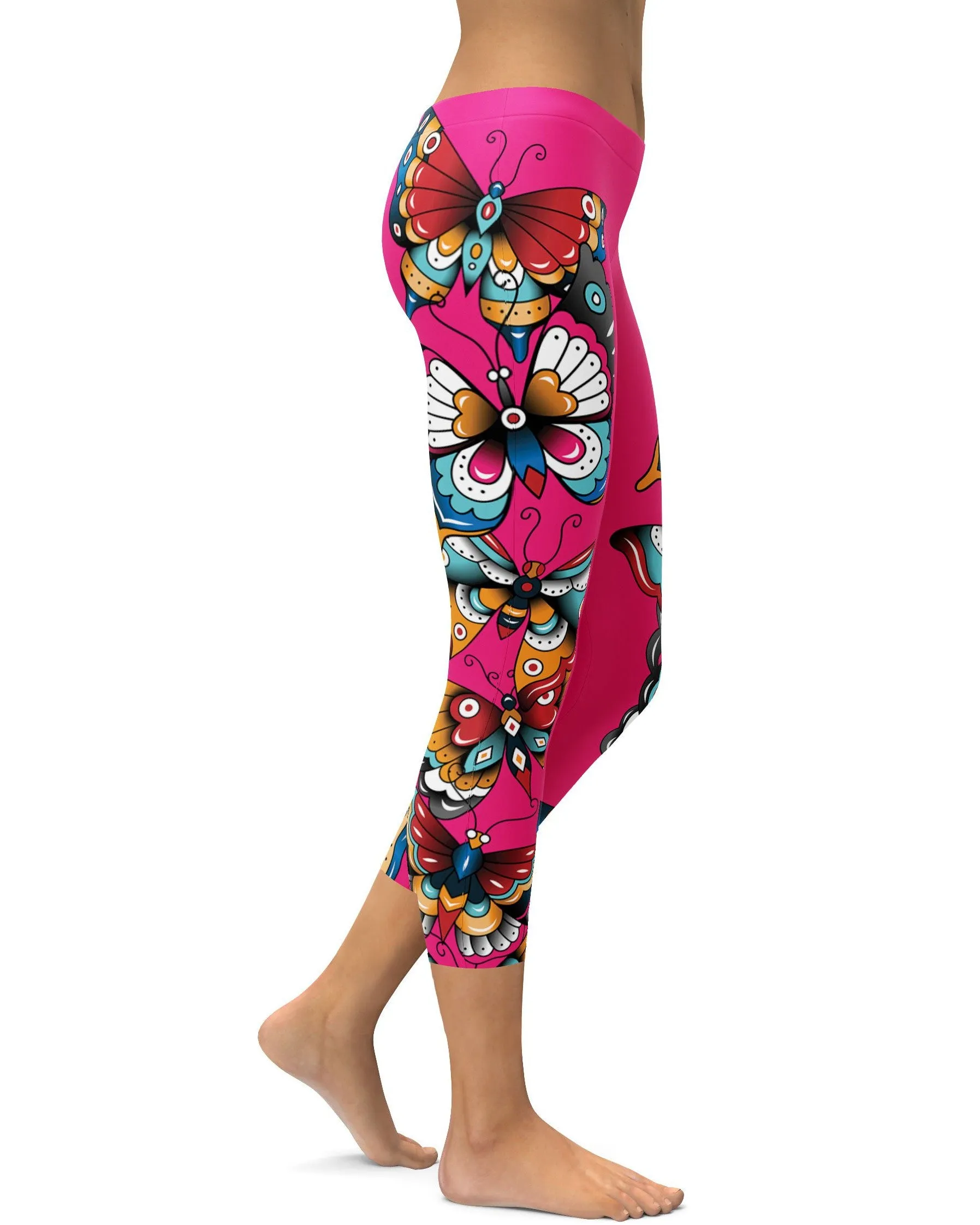 Day of the Dead - Butterflies Capris