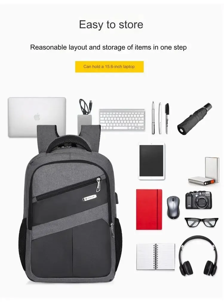 Durable And Stylish Laptop Backpack With USB MJ190