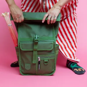 Eco Monochrome Rolltop Backpack Mini Green