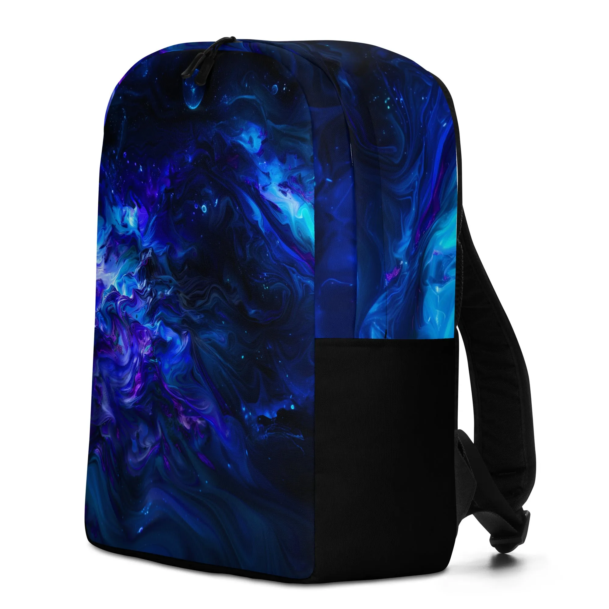 Electric Blue and Purple Minimalist Backpack