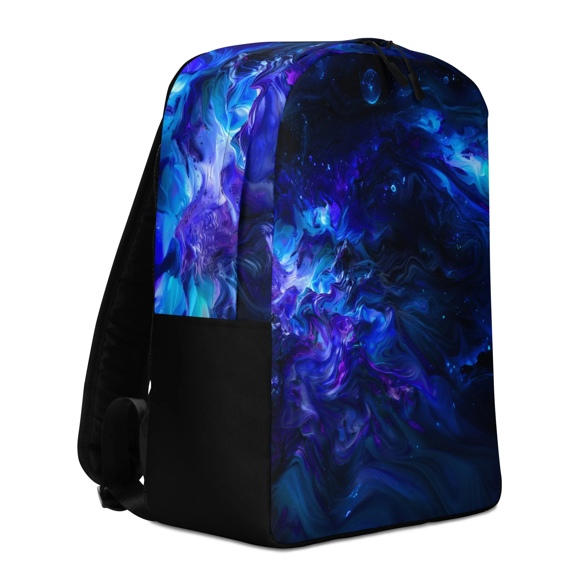 Electric Blue and Purple Minimalist Backpack