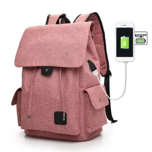 Fashion USB Charging Laptop Backpack | Stylish Mochila for Women - Teens