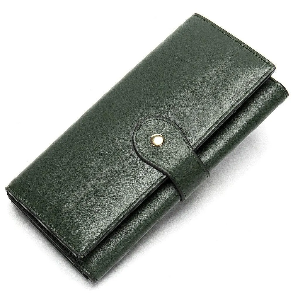 Full Grain Leather Wallet For Women, Ladies Fashion Leather Purse, Valentines Day Gift For Her