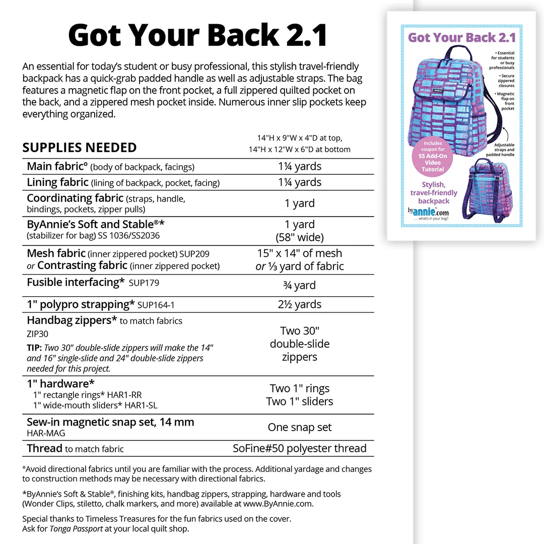 Got Your Back 2.1 Project Kit - CANVAS