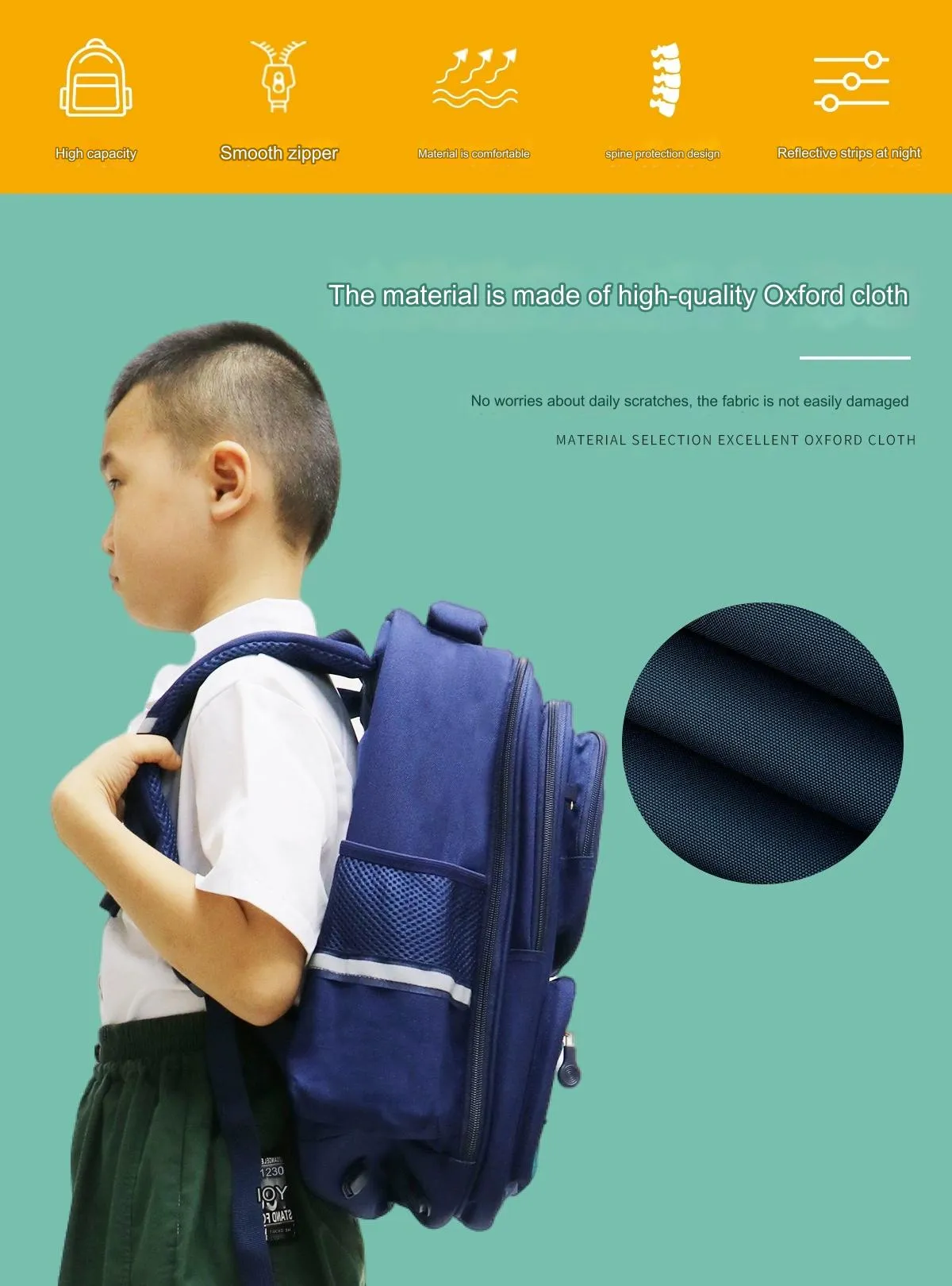 High Quality Durable  Large Capacity School Backpack for Students 4079