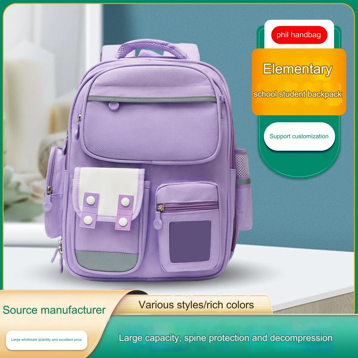 High Quality Durable  Large Capacity School Backpack for Students 4079