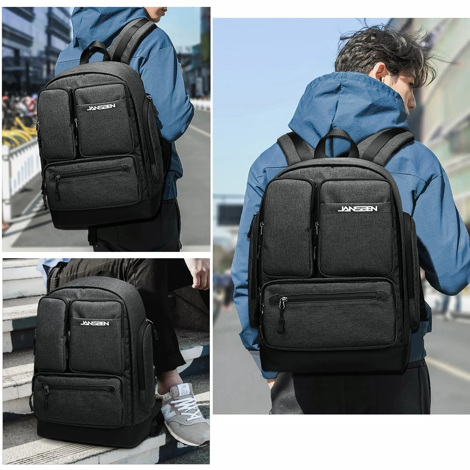 JANSBEN Business Laptop Backpack fit UP to 17 inch Laptop