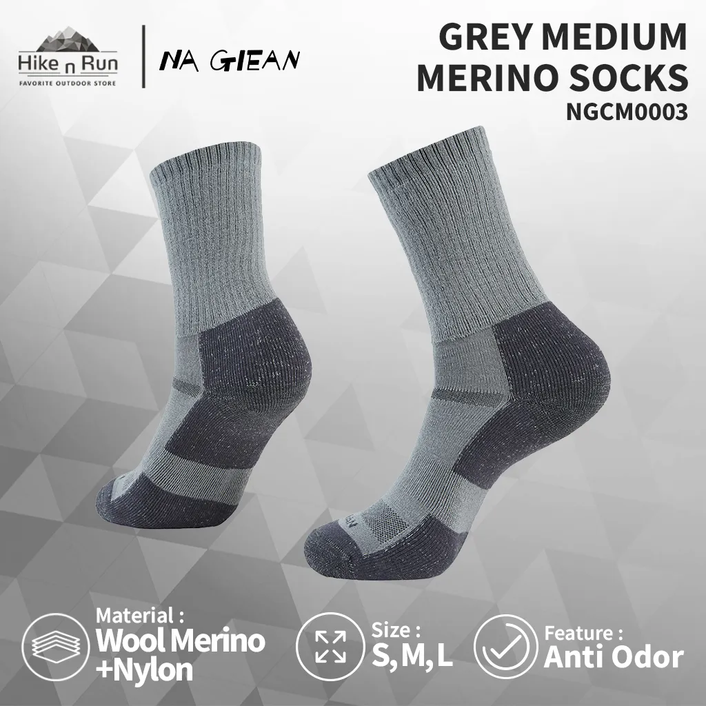 kaos kaki hking NAGIEAN NGCM0003 medium merino socks