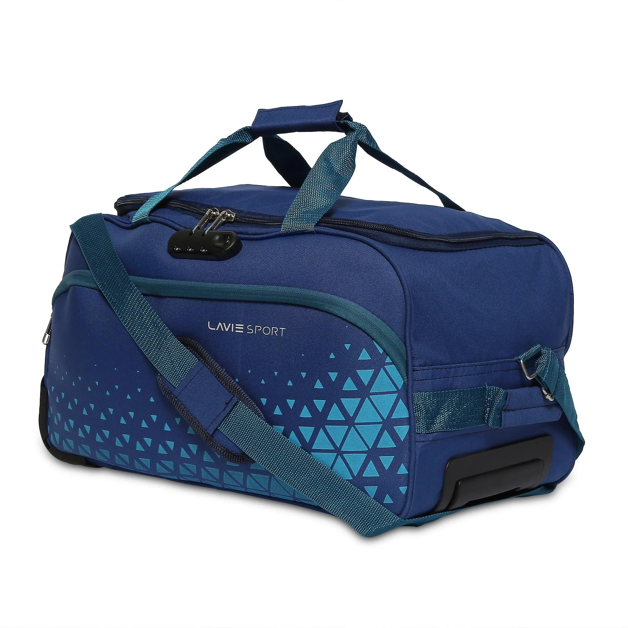 Lavie Sport 53.5 cms Anti-theft Arrow Wheel Duffle Bag | Navy