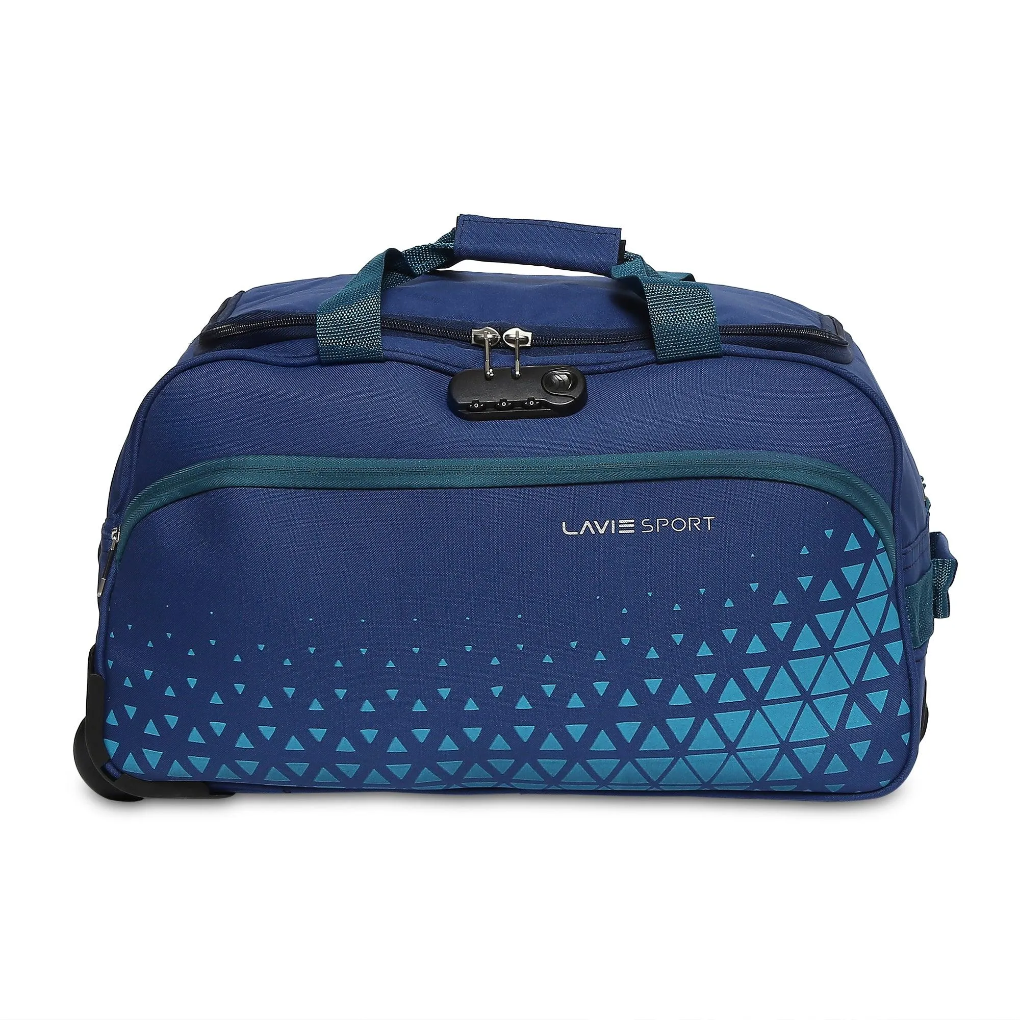 Lavie Sport 53.5 cms Anti-theft Arrow Wheel Duffle Bag | Navy