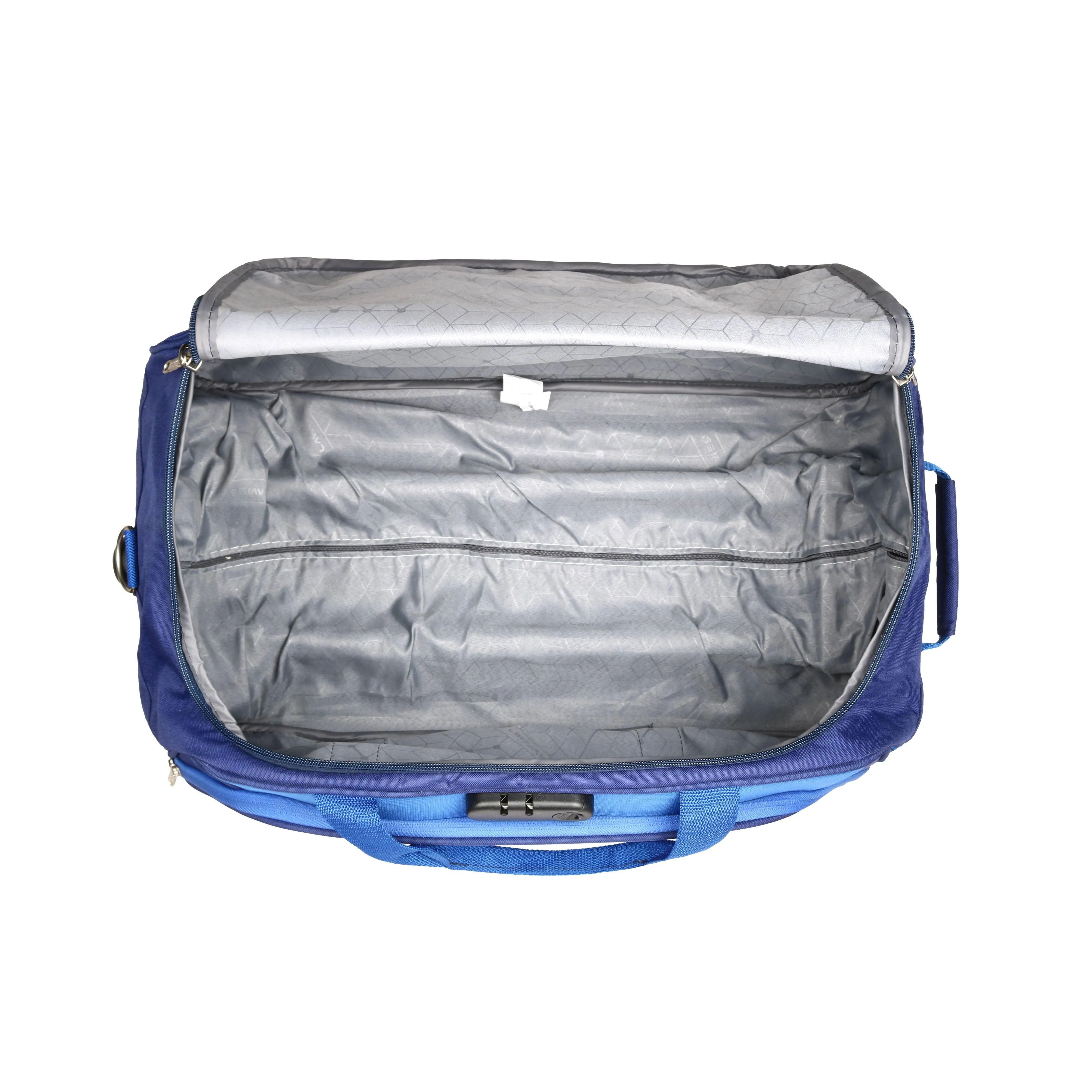 Lavie Sport 57 cms Anti-theft Voyage Wheel Duffle Bag| Trolley Bag Navy